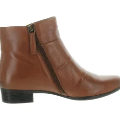 Mila Leather Button Ankle Boots