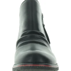 Mila Zipper Leather Booties