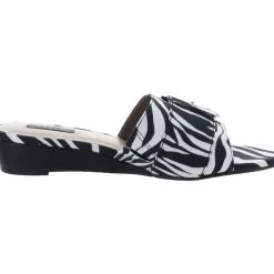 Milan Leather Slip On Slide Sandals
