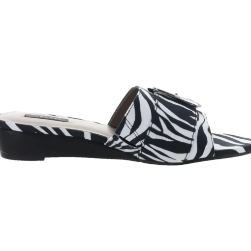 Milan Leather Slip On Slide Sandals