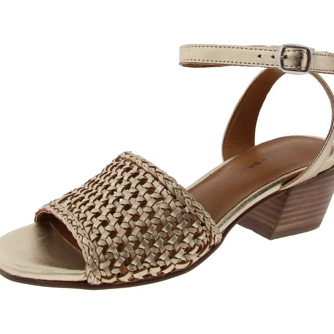 Modessa Woven Leather Block Heel