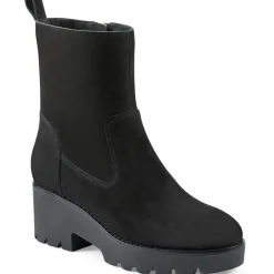 morgan Faux Suede Zipper Ankle Boots