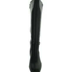 Myah Zipper Faux Leather Knee-High Boots