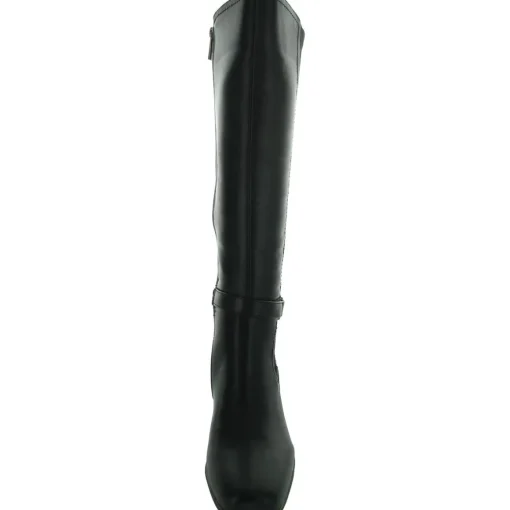 Myah Zipper Faux Leather Knee-High Boots