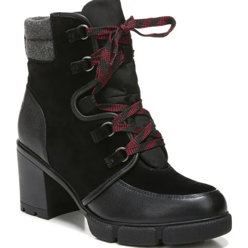 Myla Leather Combat & Lace-up Boots