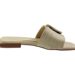 Naomi 2 Buckle Woven Slide Sandals