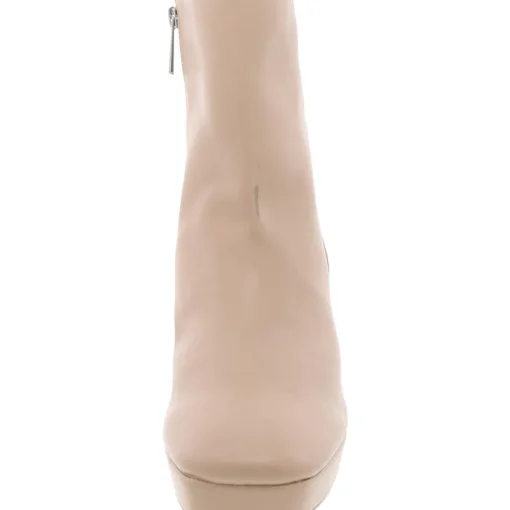 Narah Faux Leather Solid Ankle Boots