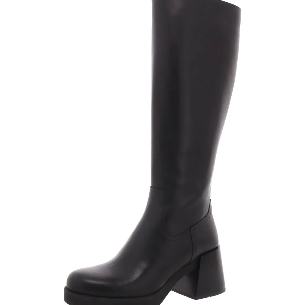 Natasha Zipper Leather Knee-High Boots