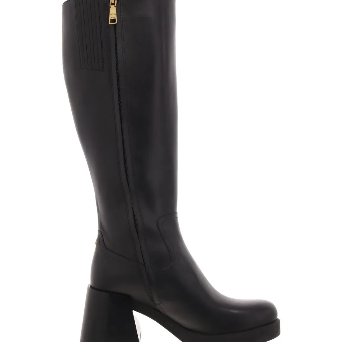 Natasha Zipper Leather Knee-High Boots