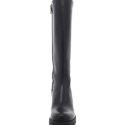 Natasha Zipper Leather Knee-High Boots