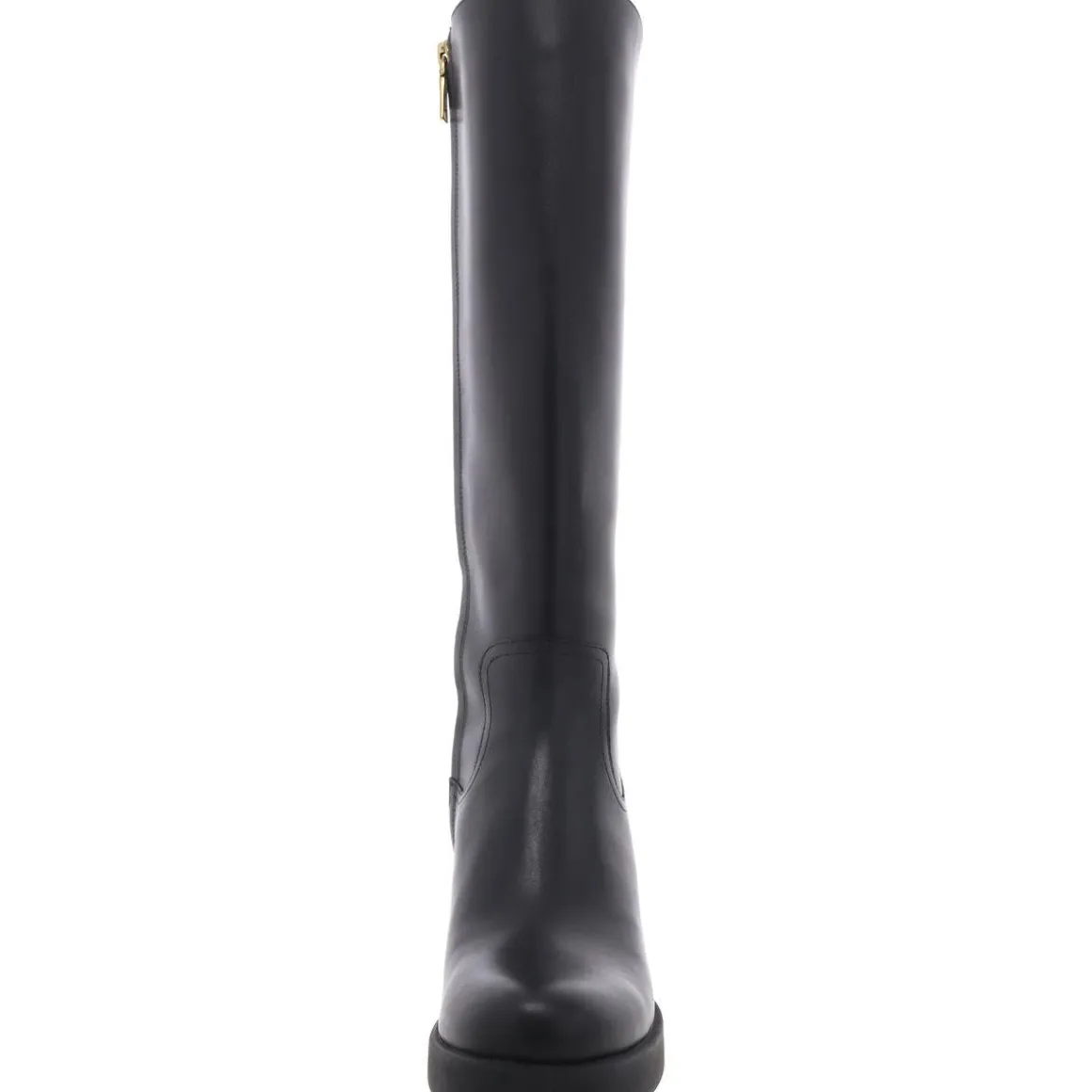 Natasha Zipper Leather Knee-High Boots