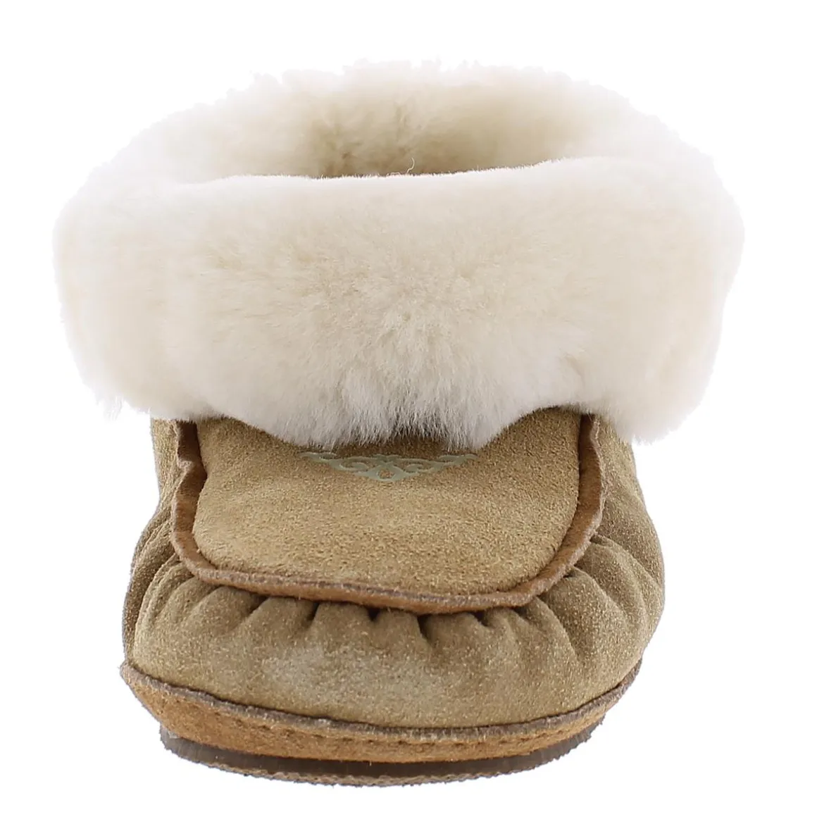 Navajo Suede Shearling Lined Moccasin Slippers