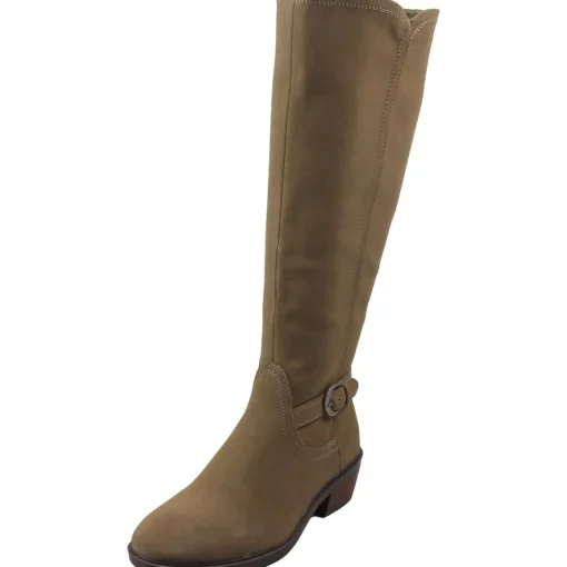 Nena Leather Round Toe Knee-High Boots