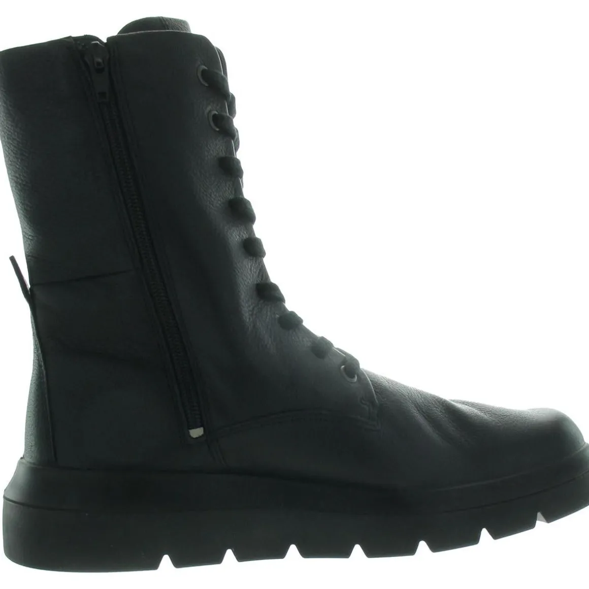 Nouvelle Lace-Up Leather Mid-Calf Boots