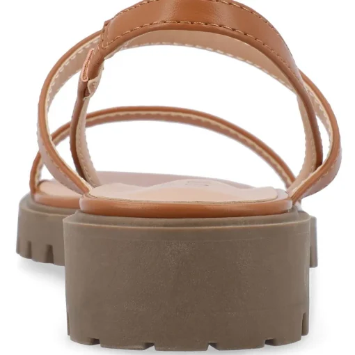 NYLAH Faux Leather Square Toe Platform Sandals