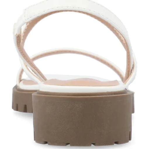 NYLAH Faux Leather Square Toe Platform Sandals