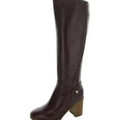 Odettee Leather Almond Toe Knee-High Boots