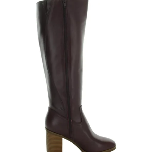 Odettee Leather Almond Toe Knee-High Boots