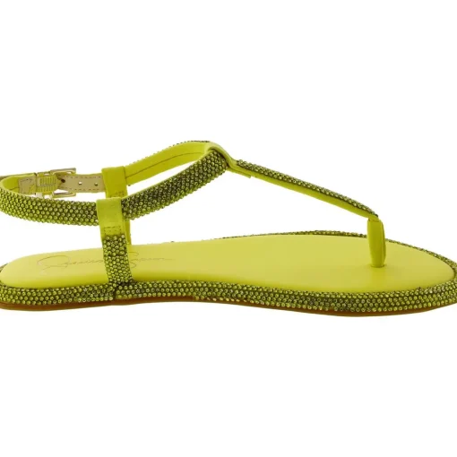 Oliara Shimmer T-Strap Sandals