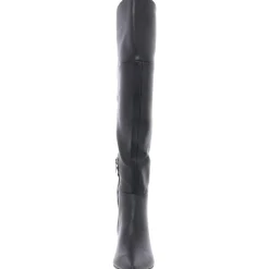 Padded Insole Faux Leather Over-The-Knee Boots
