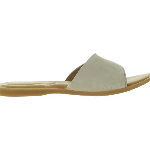 Padded Insole Leather Slide Sandals