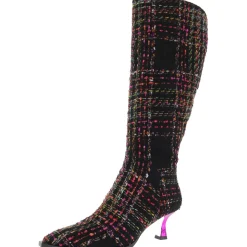 Pamella Zipper Herringbone Knee-High Boots