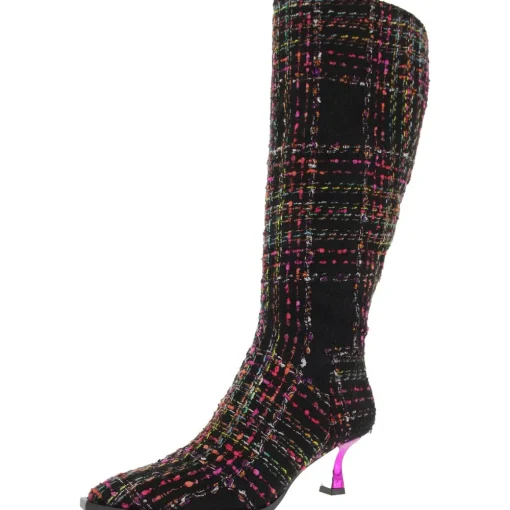 Pamella Zipper Herringbone Knee-High Boots