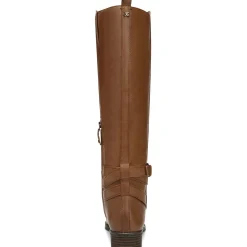 Pansy Leather Round Toe Knee-High Boots