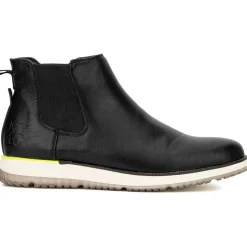 Parker Faux Leather Round Toe Chelsea Boots