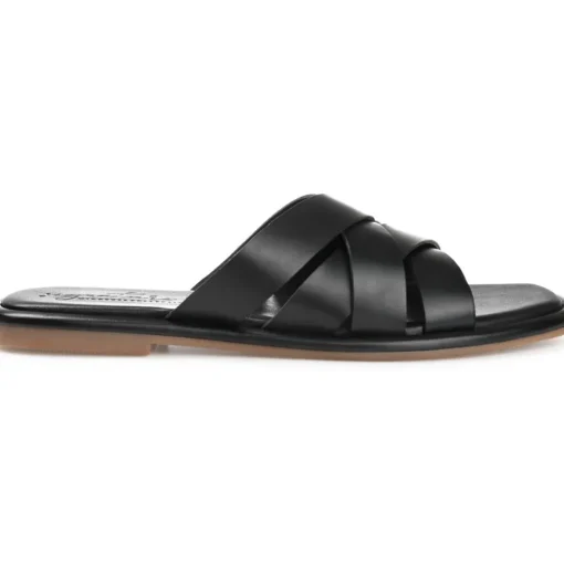 Parkker Solid Leather Slide Sandals