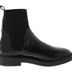 Patent Pull On Chelsea Boots