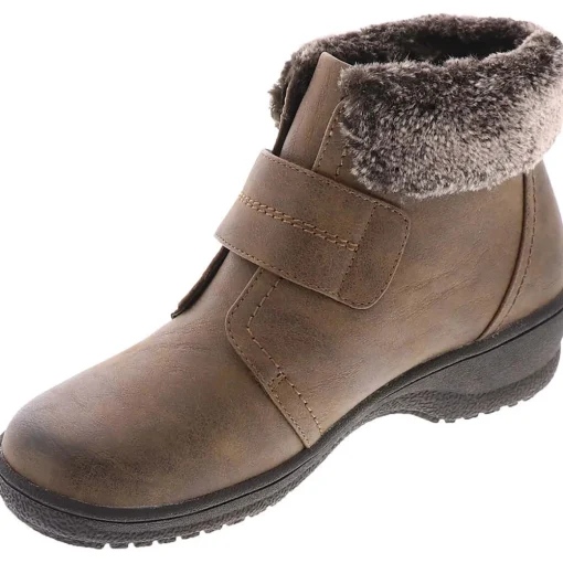 Perth Faux Leather Faux Fur Lined Ankle Boots