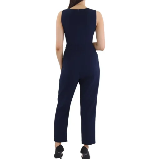 Petites Pleated Crewneck Jumpsuit