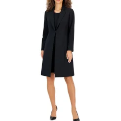 Petites Collar Work Day Wear Two Piece Dress