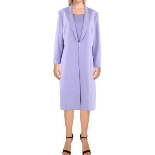 Petites Collar Work Day Wear Two Piece Dress