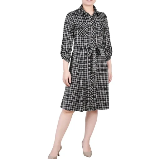 Petites Jersey Shirtdress