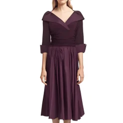 Petites Mixed Media Fit & Flare Dress