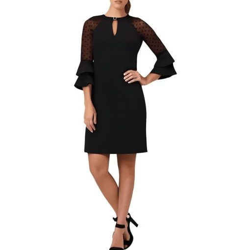 Petites Polka Dot Sheath Dress