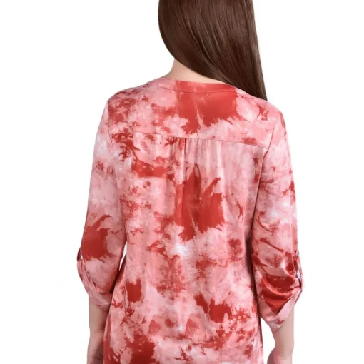 Petites Printed Pintuck Henley