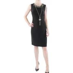 Petites Sleeveless Knee-Length Shift Dress