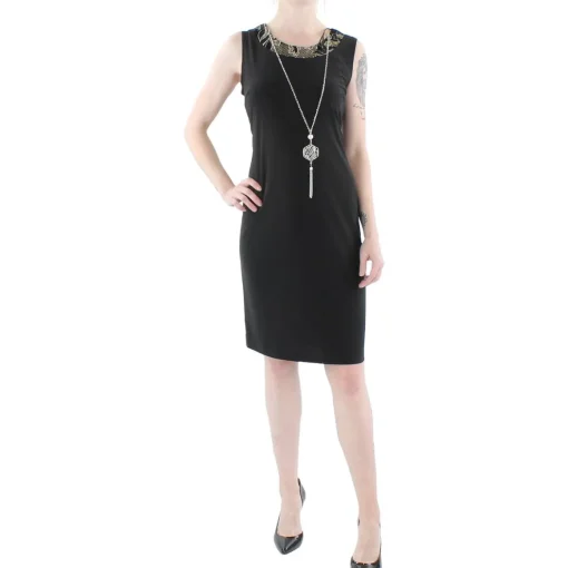 Petites Sleeveless Knee-Length Shift Dress