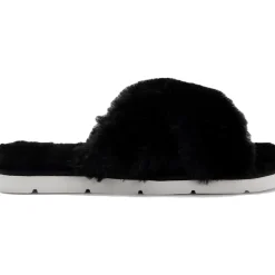 Pillar Faux Fur Slip On Slide Sandals
