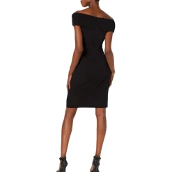 Pintuck Cap Sleeves Party Dress