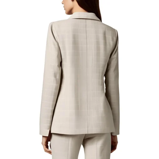 Plaid Double-Breasted Blazer