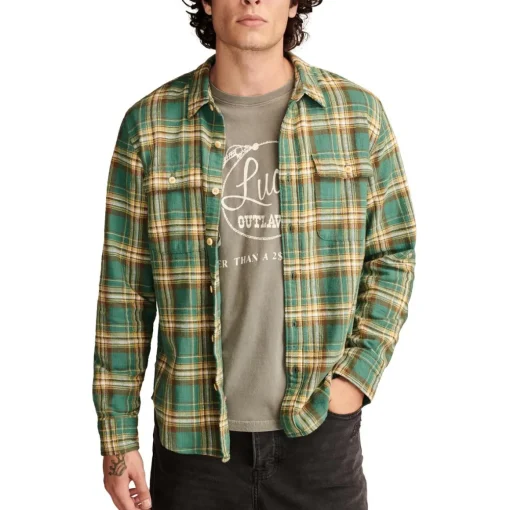 Plaid Cotton Button-Down Shirt