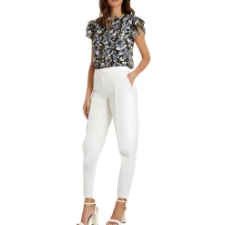 Pleated Straight Leg Pants