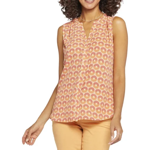 Pleated Button Down Blouse