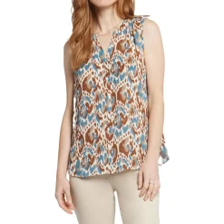 Pleated Button Down Blouse