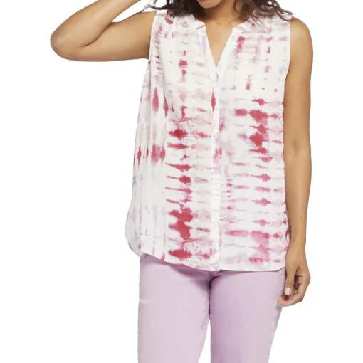 Pleated Button Down Blouse
