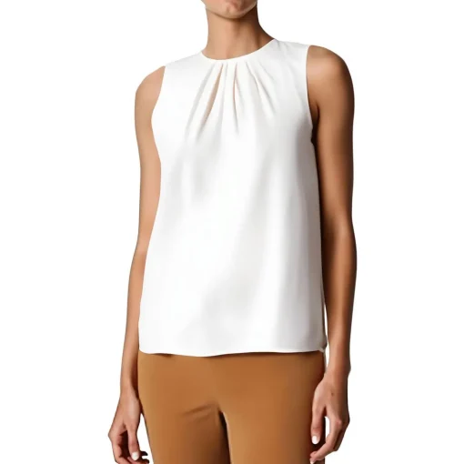 Pleated Chiffon Shell